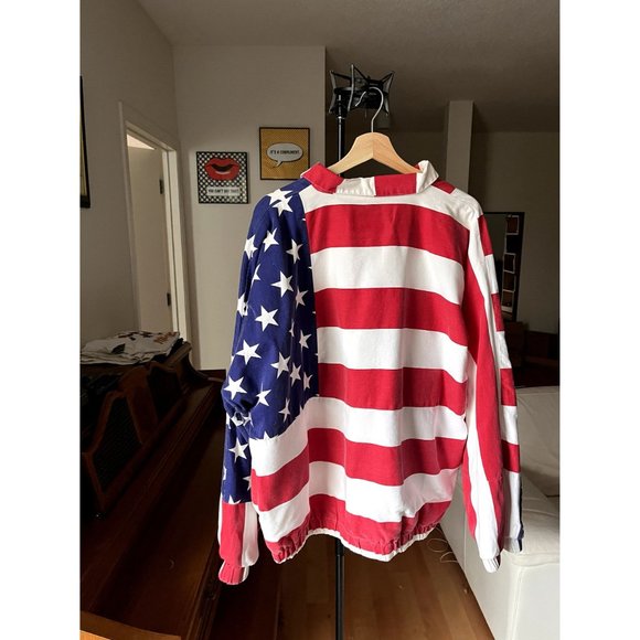 MALL OF AMERICA AMERICAN FLAG VINTAGE COACH SKATE JACKET SIZE XL 1990S Y2K MN - Picture 3 of 6